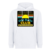 White mens old balls club 40 years awesome Heavyweight Hoodie - artisFamous