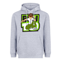 Heather Grey ben tennyson ben 10 Heavyweight Hoodie - artisFamous