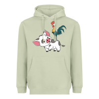 Matcha hei hei rooster and pig funny cartoon Heavyweight Hoodie - artisFamous