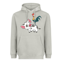 Moon Dust hei hei rooster and pig funny cartoon Heavyweight Hoodie - artisFamous