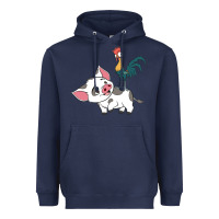 Hei Hei Rooster And Pig Funny Cartoon Heavyweight Hoodie | Teevron