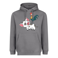 Storm hei hei rooster and pig funny cartoon Heavyweight Hoodie - artisFamous