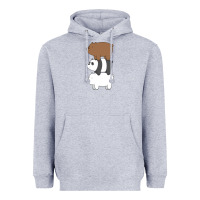 Heather Grey we bare bears the movie Heavyweight Hoodie - artisFamous