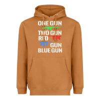 Meerkat one gun two gun red gun blue gun Heavyweight Hoodie - artisFamous