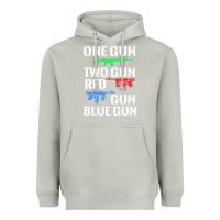 Moon Dust one gun two gun red gun blue gun Heavyweight Hoodie - artisFamous