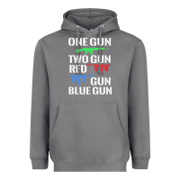 Storm one gun two gun red gun blue gun Heavyweight Hoodie - artisFamous