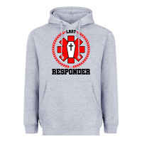 Heather Grey morgue embalmer funeral director mortician Heavyweight Hoodie - artisFamous