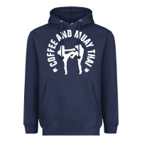 Navy caffè e muay thai divertente Heavyweight Hoodie - artisFamous