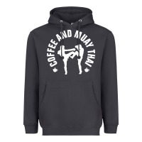Smoke caffè e muay thai divertente Heavyweight Hoodie - artisFamous