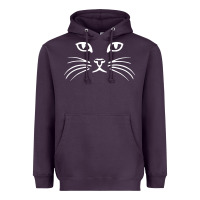 Plum cat face Heavyweight Hoodie - artisFamous