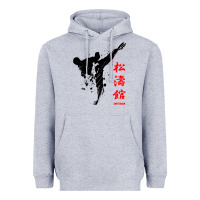 Heather Grey shotokan karate Heavyweight Hoodie - artisFamous