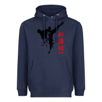 Navy shotokan karate Heavyweight Hoodie - artisFamous