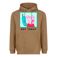 Toasted Coconut peppa pig not today Heavyweight Hoodie - artisFamous