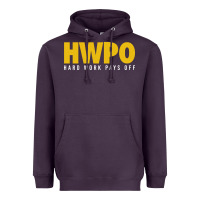 Plum HWPO - HARD WORK PAYS OFF Heavyweight Hoodie - artisFamous