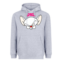 Heather Grey pinky and the brain big face Heavyweight Hoodie - artisFamous