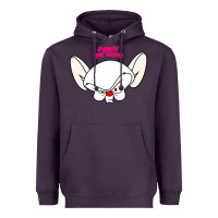 Plum pinky and the brain big face Heavyweight Hoodie - artisFamous