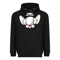 Black pinky and the brain big face Heavyweight Hoodie - artisFamous