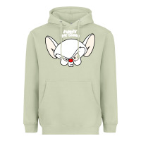 Matcha pinky and the brain big face Heavyweight Hoodie - artisFamous