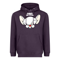 Plum pinky and the brain big face Heavyweight Hoodie - artisFamous
