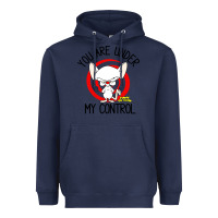Navy pinky and the brain you are under my control Heavyweight Hoodie - artisFamous