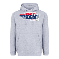 Heather Grey Indy 500 Heavyweight Hoodie - artisFamous