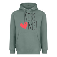 Sage Kiss Me Heavyweight Hoodie - artisFamous