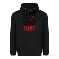 Black i'd hit that darts Heavyweight Hoodie - artisFamous