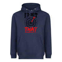 Navy i'd hit that darts Heavyweight Hoodie - artisFamous