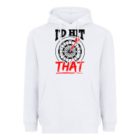 White i'd hit that darts Heavyweight Hoodie - artisFamous