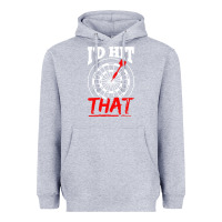 Heather Grey i'd hit that darts Heavyweight Hoodie - artisFamous