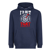 Navy i'd hit that darts Heavyweight Hoodie - artisFamous