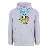 Heather Grey bluey dad lover forever Heavyweight Hoodie - artisFamous