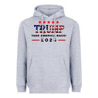 Heather Grey donald trump 2024 take america back election Heavyweight Hoodie - artisFamous