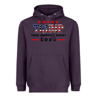 Plum donald trump 2024 take america back election Heavyweight Hoodie - artisFamous