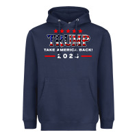 Navy donald trump 2024 take america back election Heavyweight Hoodie - artisFamous