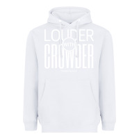 White louder with crowder Heavyweight Hoodie - artisFamous