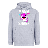 Heather Grey mama shark doo doo shirt Heavyweight Hoodie - artisFamous