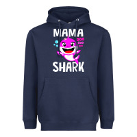 Navy mama shark doo doo shirt Heavyweight Hoodie - artisFamous