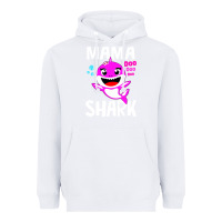 White mama shark doo doo shirt Heavyweight Hoodie - artisFamous