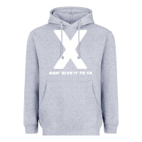 Heather Grey x gon' give it to ya d.m.x t shirt Heavyweight Hoodie - artisFamous