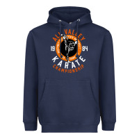 Navy old school all valley karate championship retro Heavyweight Hoodie - artisFamous