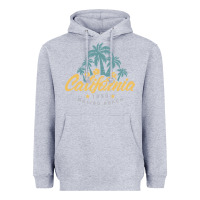 Heather Grey california malibu beach Heavyweight Hoodie - artisFamous