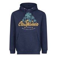 Navy california malibu beach Heavyweight Hoodie - artisFamous