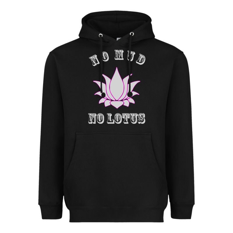 No Mud No Lotus Tee Buddha Buddhist Yoga Heavyweight Hoodie by artisFamous | Teevron