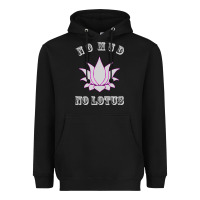 Black no mud no lotus tee buddha buddhist yoga Heavyweight Hoodie - artisFamous