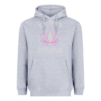 Heather Grey no mud no lotus tee buddha buddhist yoga Heavyweight Hoodie - artisFamous