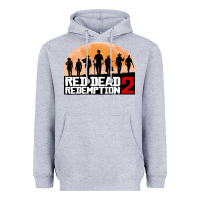 Heather Grey red dead redemption Heavyweight Hoodie - artisFamous