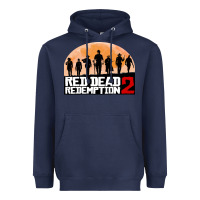 Navy red dead redemption Heavyweight Hoodie - artisFamous