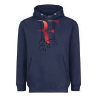 Navy rf federer Heavyweight Hoodie - artisFamous
