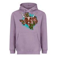 Lavender texas longhorn texas map Heavyweight Hoodie - JahusDesignShop